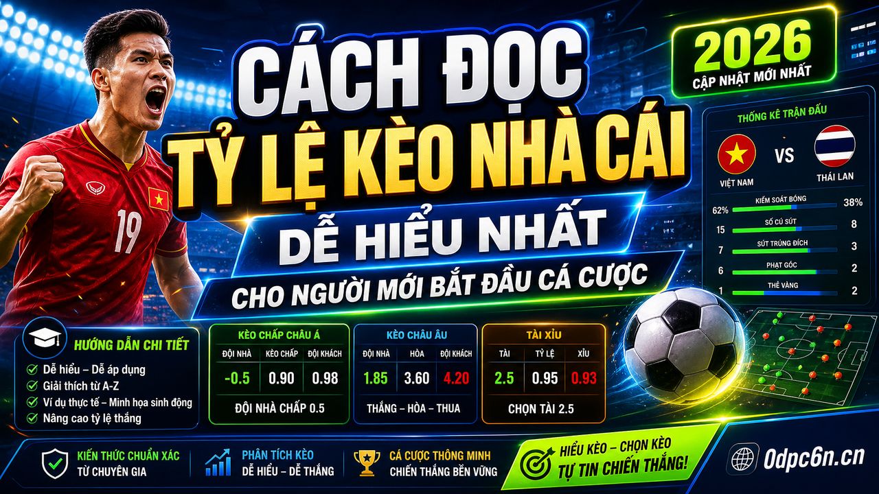 Cách đọc tỷ lệ kèo nhà cái dễ hiểu nhất cho người mới bắt đầu cá cược