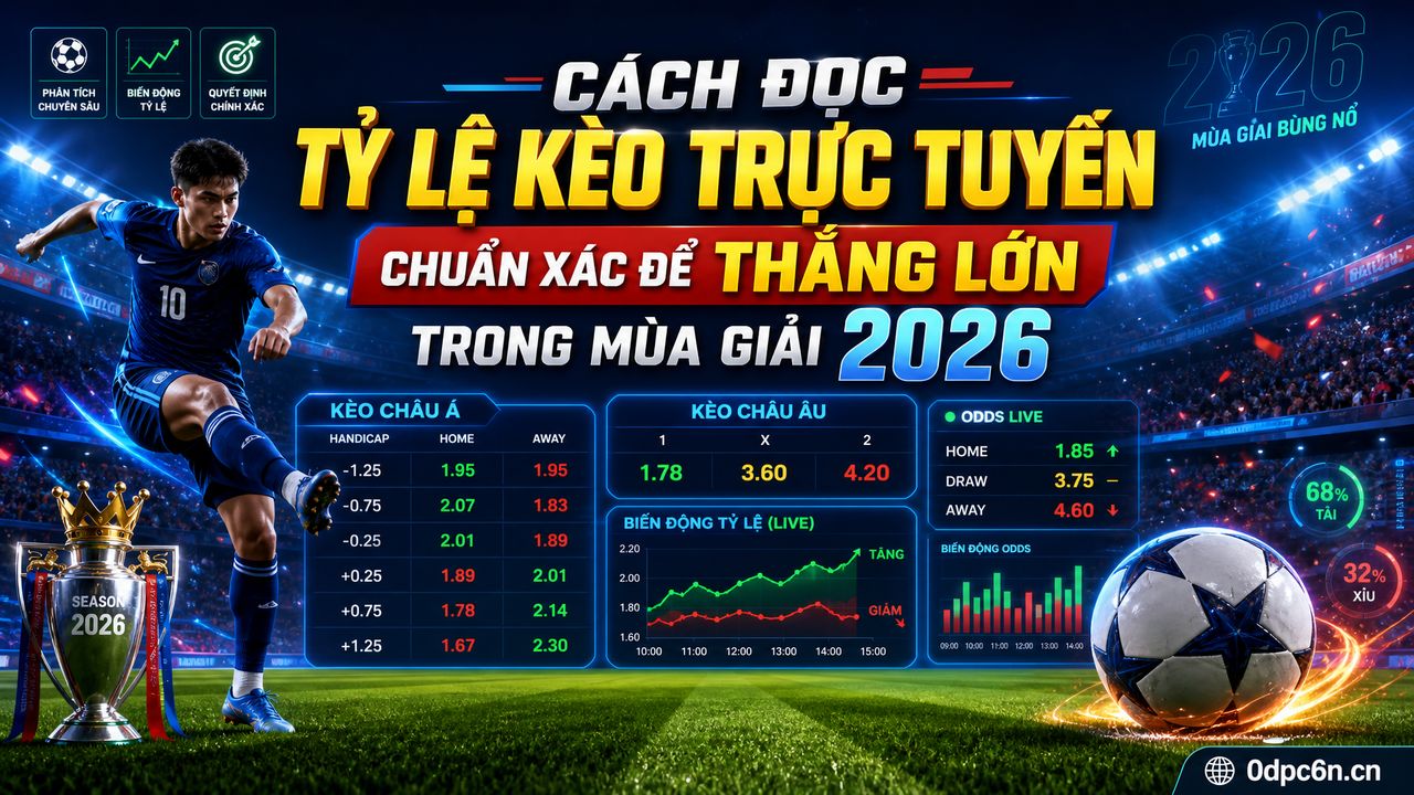 Cách đọc tỷ lệ kèo trực tuyến chuẩn xác để thắng lớn trong mùa giải 2026