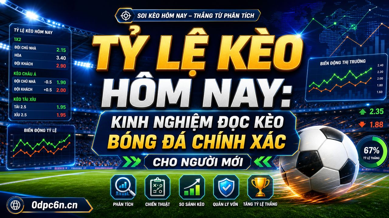 Tỷ lệ kèo hôm nay: Kinh nghiệm đọc kèo bóng đá chính xác cho người mới