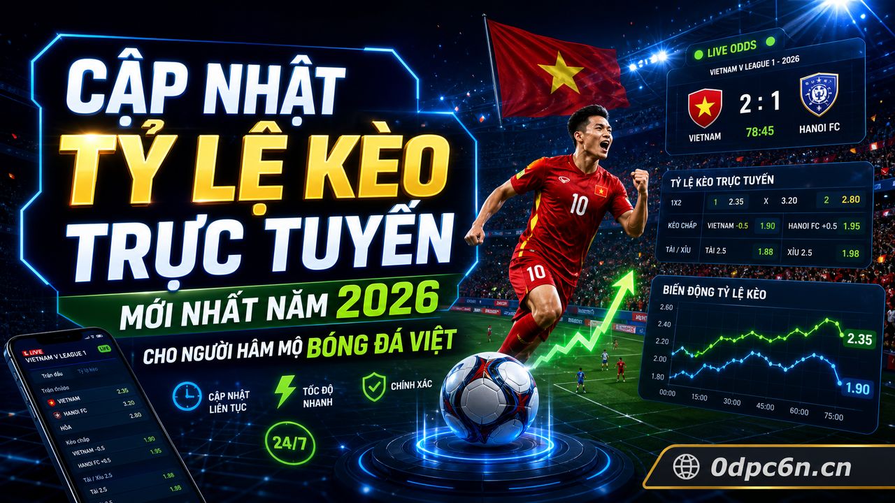Cập nhật tỷ lệ kèo trực tuyến mới nhất năm 2026 cho người hâm mộ bóng đá Việt